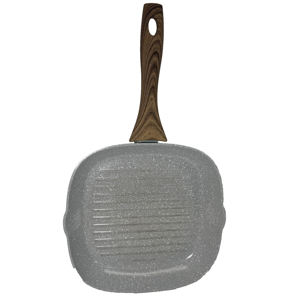 Stovetop Masterclass Nonstick Grill Pan Cookware 10.5" Speckled Wooden Handle